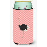 Caroline'S Treasures Common Ostrich Pink Check Decorative Can Hugger, Tall Boy, Multicolor