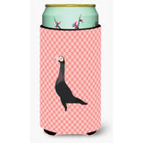 Caroline'S Treasures English Carrier Pigeon Pink Check Decorative Can Hugger, Tall Boy, Multicolor