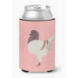 Caroline'S Treasures German Modena Pigeon Pink Check Decorative Can Hugger, Multicolor