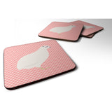 Caroline'S Treasures Texas Quail Pink Check Decorative Coasters, 3.5, Multicolor