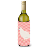 Caroline'S Treasures Texas Quail Pink Check Decorative Bottle Hugger, 750 Ml, Multicolor