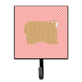Caroline'S Treasures Lincoln Longwool Sheep Pink Check Wall Hook, Small, Multicolor