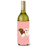 Caroline'S Treasures Jacob Sheep Pink Check Decorative Bottle Hugger, 750 Ml, Multicolor
