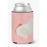 Caroline'S Treasures White Holland Turkey Pink Check Decorative Can Hugger, Multicolor