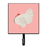 Caroline'S Treasures White Holland Turkey Pink Check Wall Hook, Small, Multicolor