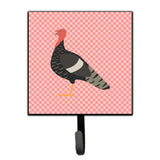 Caroline'S Treasures Marragansett Turkey Pink Check Wall Hook, Small, Multicolor
