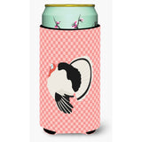 Caroline'S Treasures Royal Palm Turkey Pink Check Decorative Can Hugger, Tall Boy, Multicolor