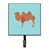 Caroline'S Treasures Bactrian Camel Blue Check Wall Hook, Small, Multicolor