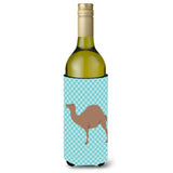 Caroline'S Treasures F1 Hybrid Camel Blue Check Decorative Bottle Hugger, 750 Ml, Multicolor