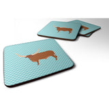 Caroline'S Treasures Ankole-Watusu Cow Blue Check Decorative Coasters, 3.5, Multicolor