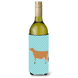 Caroline'S Treasures Jersey Cow Blue Check Decorative Bottle Hugger, 750 Ml, Multicolor