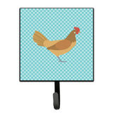 Caroline'S Treasures Frisian Friesian Chicken Blue Check Wall Hook, Small, Multicolor