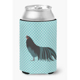 Caroline'S Treasures Sumatra Chicken Blue Check Decorative Can Hugger, Multicolor