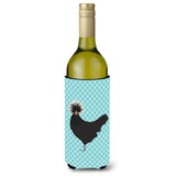 Caroline'S Treasures Polish Poland Chicken Blue Check Decorative Bottle Hugger, 750 Ml, Multicolor