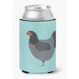 Caroline'S Treasures Jersey Giant Chicken Blue Check Decorative Can Hugger, Multicolor