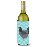 Caroline'S Treasures Jersey Giant Chicken Blue Check Decorative Bottle Hugger, 750 Ml, Multicolor