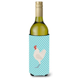 Caroline'S Treasures German Langshan Chicken Blue Check Decorative Bottle Hugger, 750 Ml, Multicolor