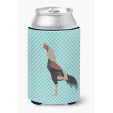 Caroline'S Treasures Kulang Chicken Blue Check Decorative Can Hugger, Multicolor
