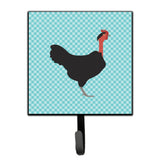 Caroline'S Treasures Naked Neck Chicken Blue Check Wall Hook, Small, Multicolor