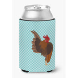 Caroline'S Treasures Malaysian Serama Chicken Blue Check Decorative Can Hugger, Multicolor