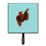 Caroline'S Treasures Malaysian Serama Chicken Blue Check Wall Hook, Small, Multicolor