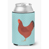 Caroline'S Treasures New Hampshire Red Chicken Blue Check Decorative Can Hugger, Multicolor