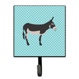 Caroline'S Treasures American Mammoth Jack Donkey Blue Check Wall Hook, Small, Multicolor