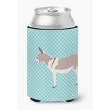 Caroline'S Treasures Australian Teamster Donkey Blue Check Decorative Can Hugger, Multicolor