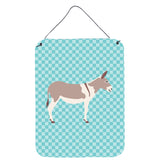 Caroline'S Treasures Australian Teamster Donkey Blue Check Metal Print, 16Hx12W, Multicolor
