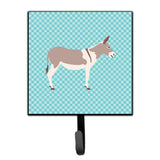 Caroline'S Treasures Australian Teamster Donkey Blue Check Wall Hook, Small, Multicolor