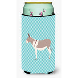 Caroline'S Treasures Australian Teamster Donkey Blue Check Decorative Can Hugger, Tall Boy, Multicolor