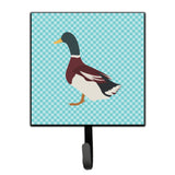 Caroline'S Treasures Rouen Duck Blue Check Wall Hook, Small, Multicolor