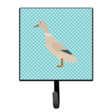 Caroline'S Treasures West Harlequin Duck Blue Check Wall Hook, Small, Multicolor