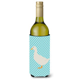 Caroline'S Treasures American Pekin Duck Blue Check Decorative Bottle Hugger, 750 Ml, Multicolor