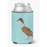 Caroline'S Treasures Dutch Hook Bill Duck Blue Check Decorative Can Hugger, Multicolor