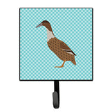 Caroline'S Treasures Dutch Bill Duck Blue Check Wall Hook, Small, Multicolor
