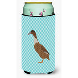 Caroline'S Treasures Dutch Hook Bill Duck Blue Check Decorative Can Hugger, Tall Boy, Multicolor