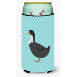 Caroline'S Treasures Swedish Duck Blue Check Decorative Can Hugger, Tall Boy, Multicolor