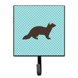 Caroline'S Treasures Sable Marten Blue Check Wall Hook, Small, Multicolor