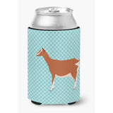 Caroline'S Treasures Toggenburger Goat Blue Check Decorative Can Hugger, Multicolor