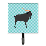 Caroline'S Treasures Verata Goat Blue Check Wall Hook, Small, Multicolor