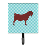 Caroline'S Treasures Kalahari Red Goat Blue Check Wall Hook, Small, Multicolor