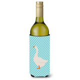Caroline'S Treasures Embden Goose Blue Check Decorative Bottle Hugger, 750 Ml, Multicolor