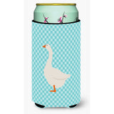 Caroline'S Treasures Embden Goose Blue Check Decorative Can Hugger, Tall Boy, Multicolor
