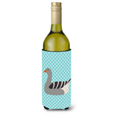 Caroline'S Treasures Pilgrim Goose Blue Check Decorative Bottle Hugger, 750 Ml, Multicolor