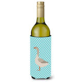 Caroline'S Treasures Steinbacher Goose Blue Check Decorative Bottle Hugger, 750 Ml, Multicolor