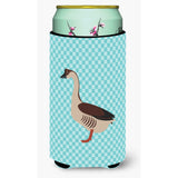 Caroline'S Treasures Chinese Goose Blue Check Decorative Can Hugger, Tall Boy, Multicolor