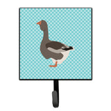 Caroline'S Treasures Toulouse Goose Blue Check Wall Hook, Small, Multicolor