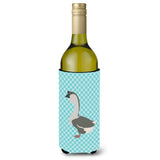 Caroline'S Treasures African Goose Blue Check Decorative Bottle Hugger, 750 Ml, Multicolor