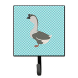 Caroline'S Treasures African Goose Blue Check Wall Hook, Small, Multicolor